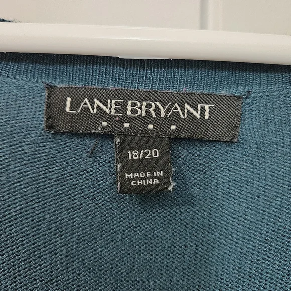 Lane Bryant Green Open Front Cardigan Sweater Plus Size 18/20 - Picture 4 of 4